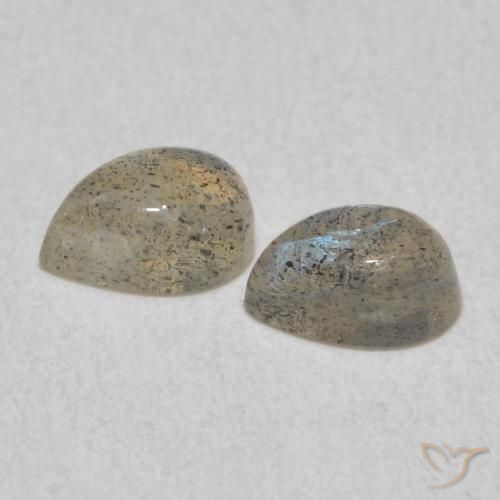Gemas de Labradorita Multicolor natural de 1.07 ct, En forma de pera, Translúcido
