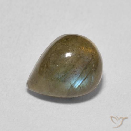 1.79ct Natural Multicolor labradorita, En forma de pera, Translúcido