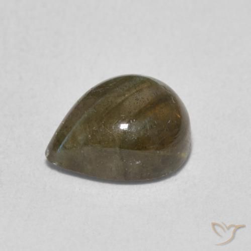 Labradorita Multicolor natural de 1.79 ct, En forma de pera, Translúcido