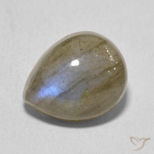 4.02ct Natural Multicolor Labradorita, En forma de pera, Translúcido