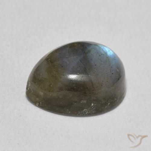 Labradorita Multicolor natural de 4.10 ct, En forma de pera, Translúcido