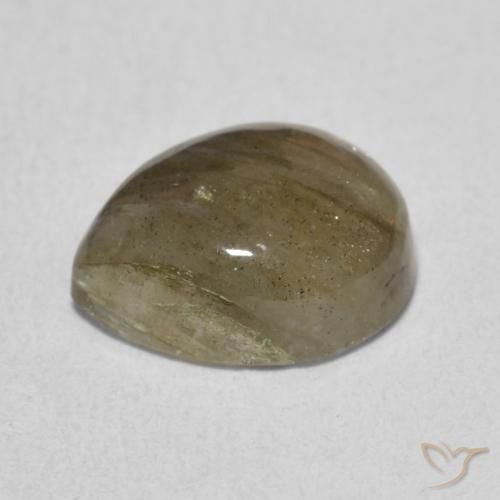 Labradorita Multicolor natural de 3.66 ct, En forma de pera, Translúcido