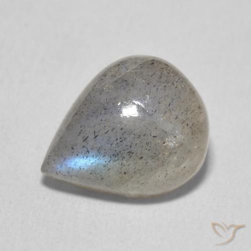 3.65ct Natural Multicolor Labradorita, En forma de pera, Translúcido
