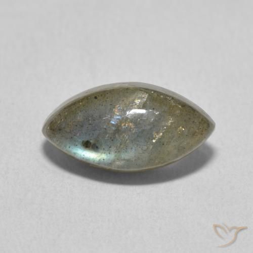 2.57ct Natural Multicolor Labradorita, Marquesa, Translúcido