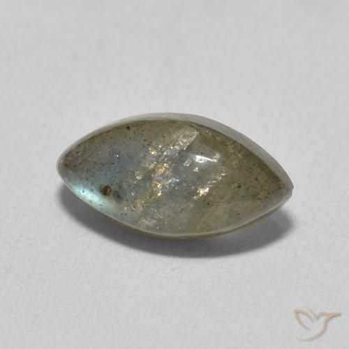 Labradorita Multicolor natural de 2.57 ct, Marquesa, Translúcido