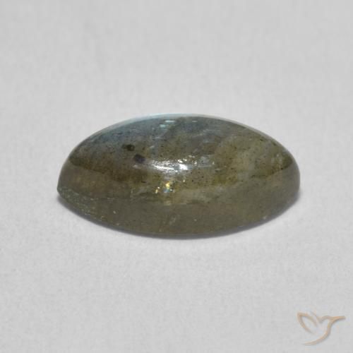 Labradorita Multicolor natural de 2.57 ct, Marquesa, Translúcido