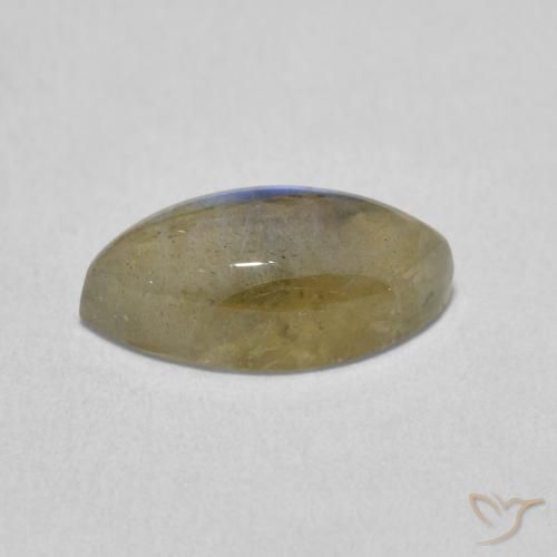Labradorita Multicolor natural de 2.37 ct, Marquesa, Translúcido
