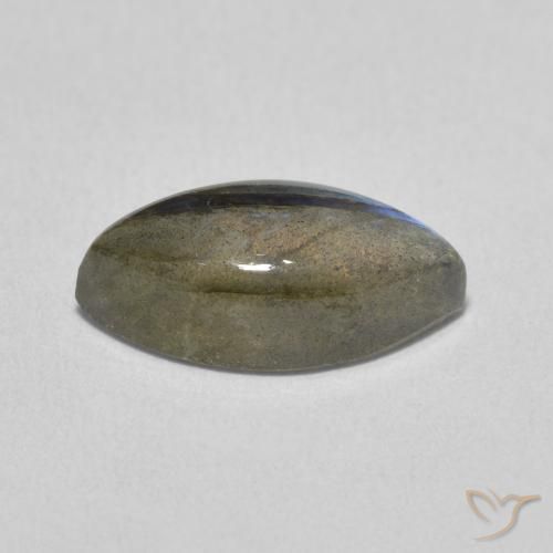 Labradorita Multicolor natural de 3.78 ct, Marquesa, Translúcido