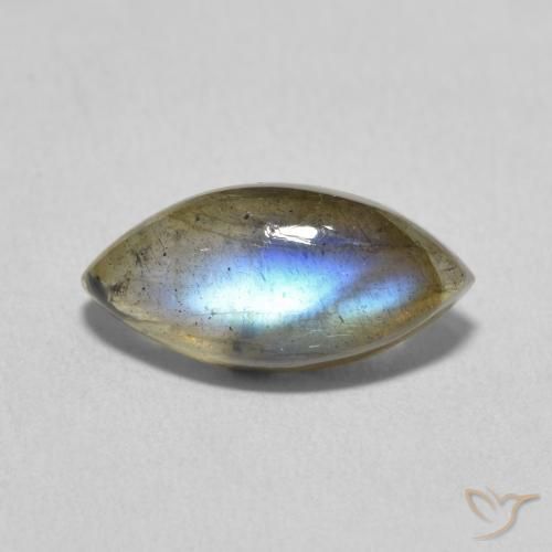 3.35ct Natural Multicolor Labradorita, Marquesa, Translúcido
