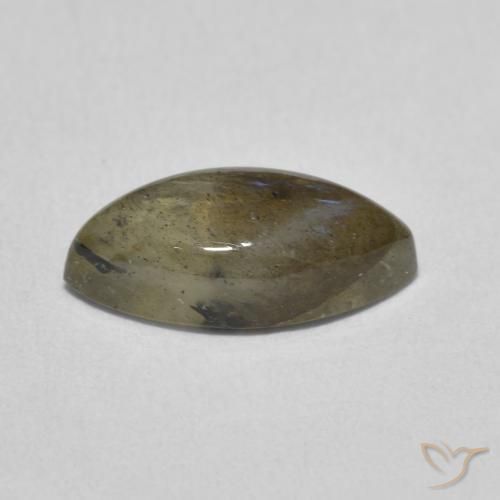 Labradorita Multicolor natural de 3.35 ct, Marquesa, Translúcido