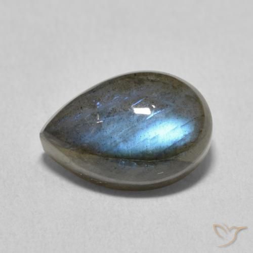 4.21ct Natural Multicolor Labradorita, En forma de pera, Translúcido