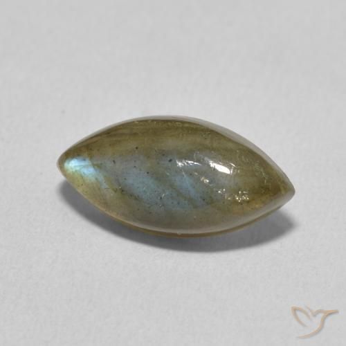 Labradorita Multicolor natural de 3.30 ct, Marquesa, Translúcido