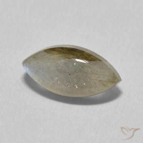 Labradorita Multicolor natural de 2.43 ct, Marquesa, Translúcido