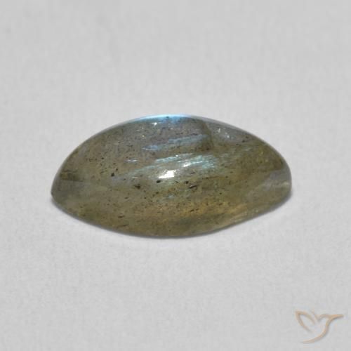 Labradorita Multicolor natural de 2.35 ct, Marquesa, Translúcido