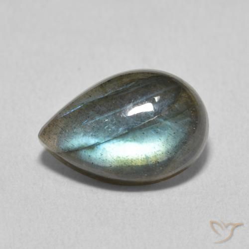 3.72ct Natural Multicolor labradorita, En forma de pera, Translúcido