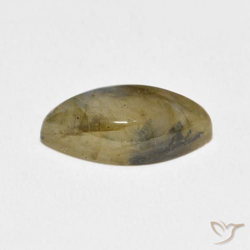 Labradorita Multicolor natural de 4.70 ct, Marquesa, Translúcido