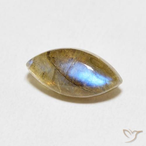 Labradorita Multicolor natural de 2.51 ct, Marquesa, Translúcido