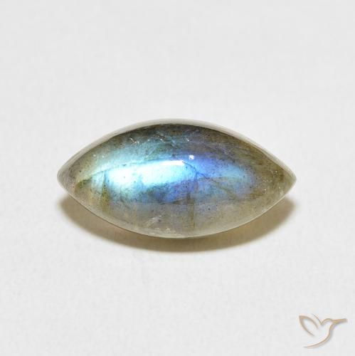 5.28ct Natural Multicolor Labradorita, Marquesa, Translúcido
