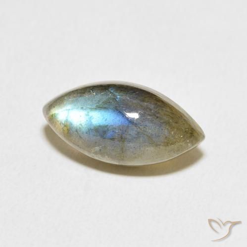 Labradorita Multicolor natural de 5.28 ct, Marquesa, Translúcido