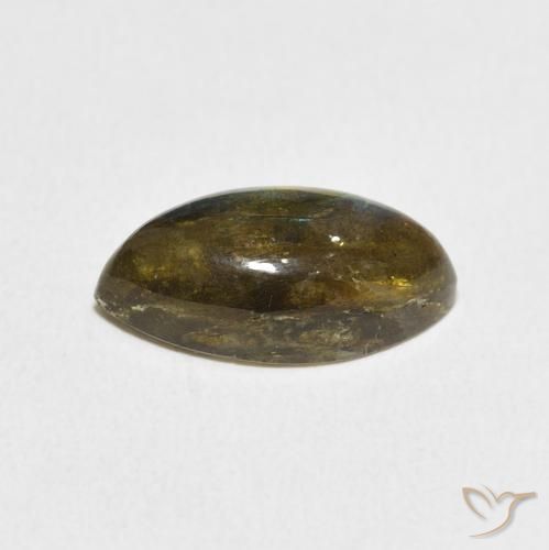 Labradorita Multicolor natural de 5.18 ct, Marquesa, Translúcido