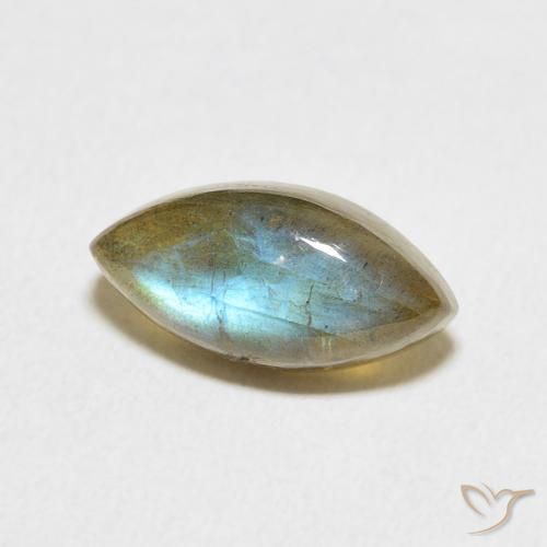 Labradorita Multicolor natural de 3.99 ct, Marquesa, Translúcido