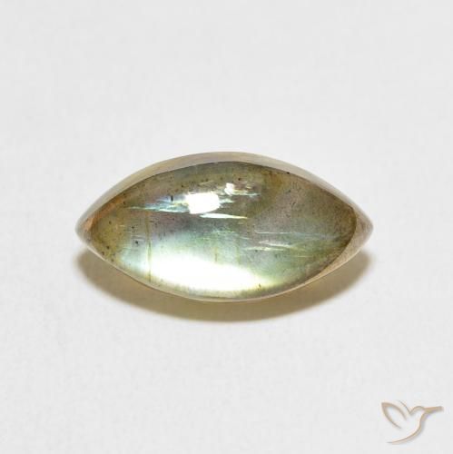 4.66ct Natural Multicolor Labradorita, Marquesa, Translúcido