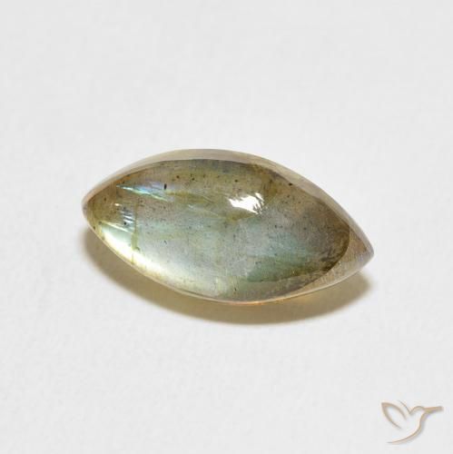 Labradorita Multicolor natural de 4.66 ct, Marquesa, Translúcido