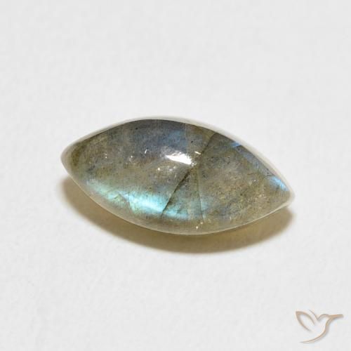 Labradorita Multicolor natural de 4.20 ct, Marquesa, Translúcido