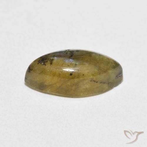 Labradorita Multicolor natural de 3.64 ct, Marquesa, Translúcido