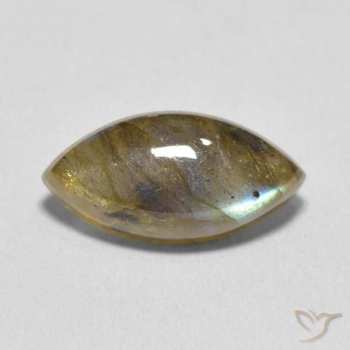 5.41ct Natural Multicolor Labradorita, Marquesa, Translúcido