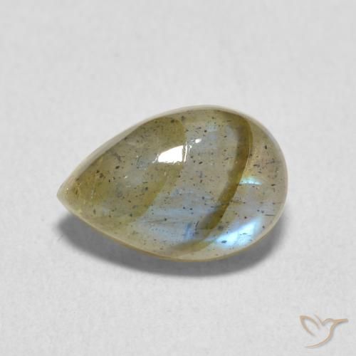 2.33ct Natural Multicolor Labradorita, En forma de pera, Translúcido