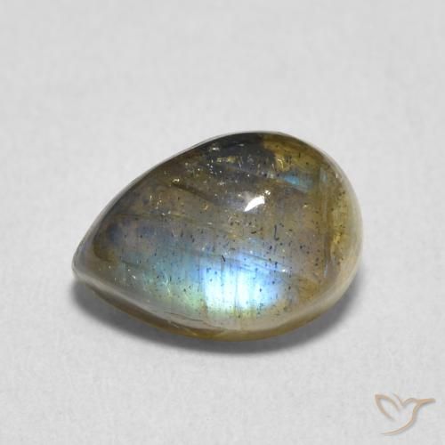 2.70ct Natural Multicolor labradorita, En forma de pera, Translúcido