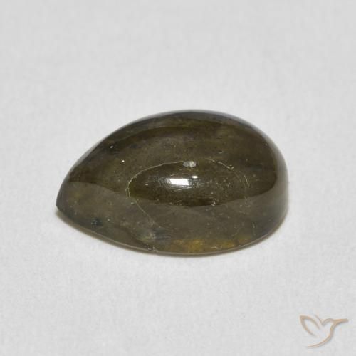 Labradorita Multicolor natural de 3.60 ct, En forma de pera, Translúcido