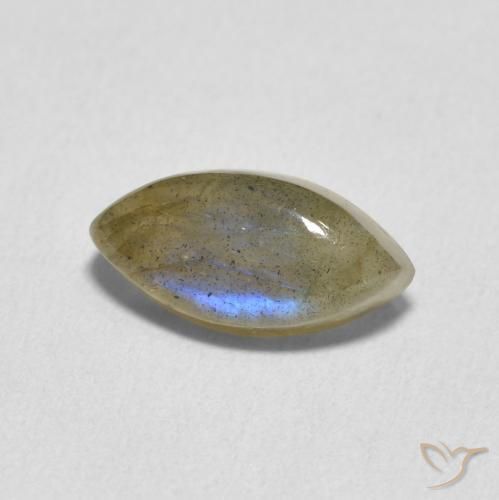 Labradorita Multicolor natural de 2.55 ct, Marquesa, Translúcido