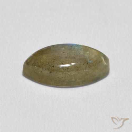 Labradorita Multicolor natural de 2.55 ct, Marquesa, Translúcido