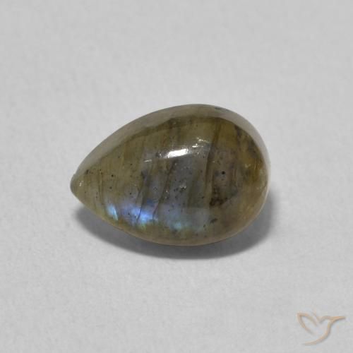 1.80ct Natural Multicolor labradorita, En forma de pera, Translúcido