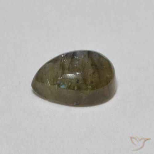 Labradorita Multicolor natural de 1.80 ct, En forma de pera, Translúcido