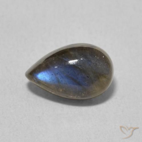 1.08ct Natural Multicolor Labradorita, En forma de pera, Translúcido