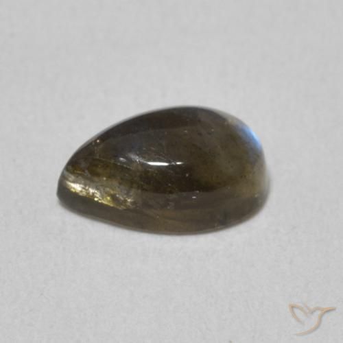 Labradorita Multicolor natural de 1.08 ct, En forma de pera, Translúcido