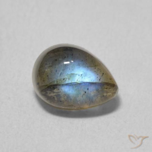 1.03ct Natural Multicolor Labradorita, En forma de pera, Translúcido