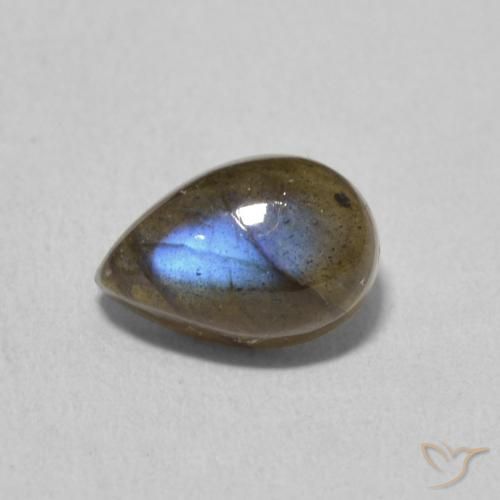 1.93ct Natural Multicolor Labradorita, En forma de pera, Translúcido