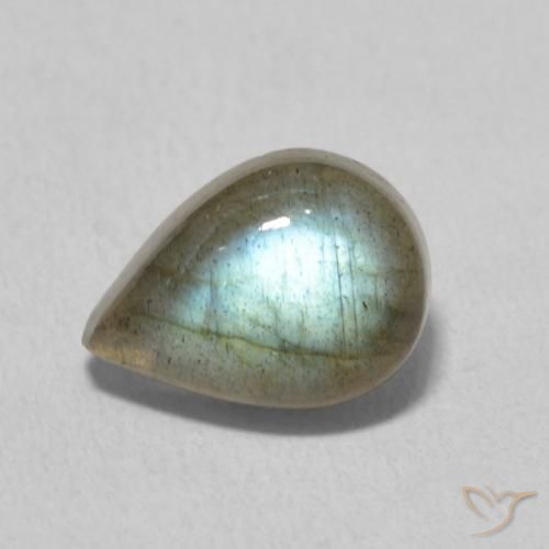 2.49ct Natural Multicolor Labradorita, En forma de pera, Translúcido
