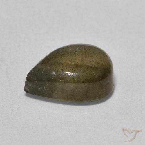Labradorita Multicolor natural de 2.49 ct, En forma de pera, Translúcido