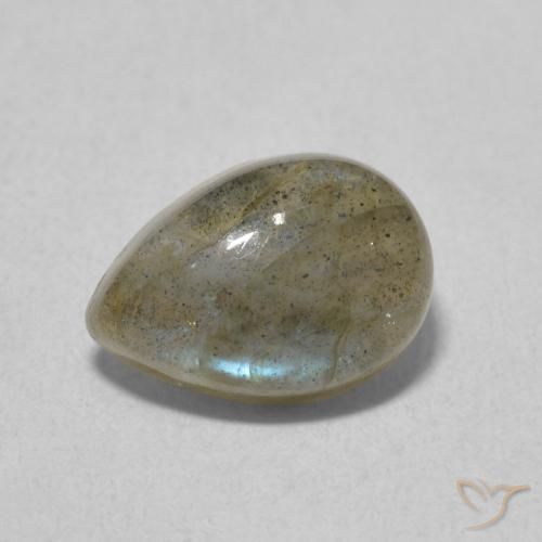 2.42ct Natural Multicolor Labradorita, En forma de pera, Translúcido