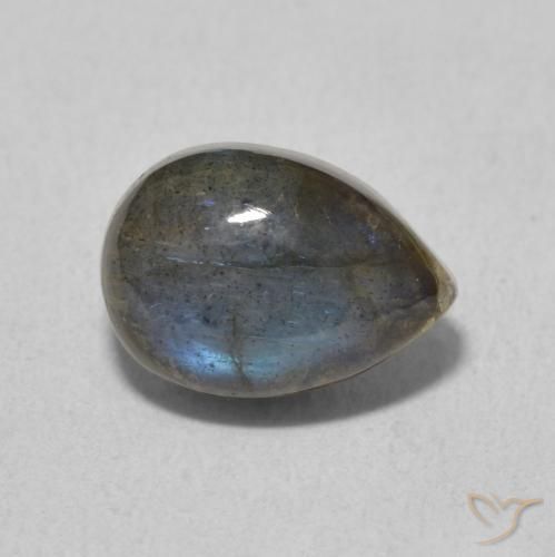2.68ct Natural Multicolor Labradorita, En forma de pera, Translúcido