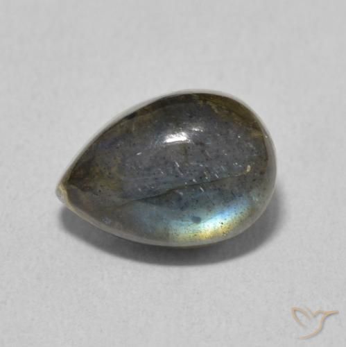 Labradorita Multicolor natural de 2.68 ct, En forma de pera, Translúcido