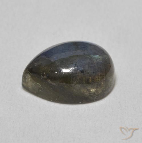 Labradorita Multicolor natural de 2.68 ct, En forma de pera, Translúcido