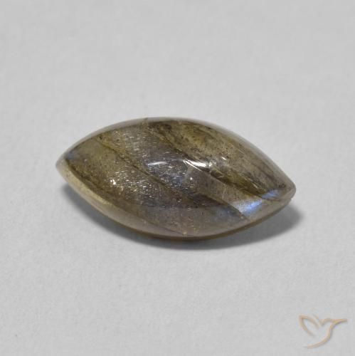 Labradorita Multicolor natural de 3.25 ct, Marquesa, Translúcido