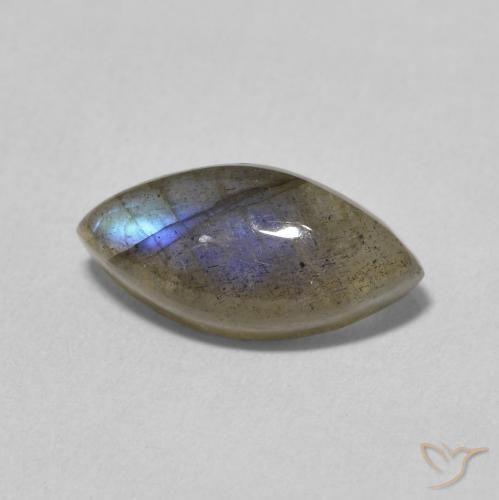 Labradorita Multicolor natural de 3.58 ct, Marquesa, Translúcido