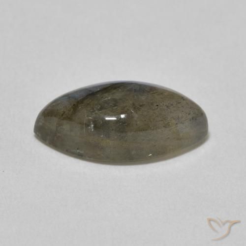 Labradorita Multicolor natural de 3.58 ct, Marquesa, Translúcido